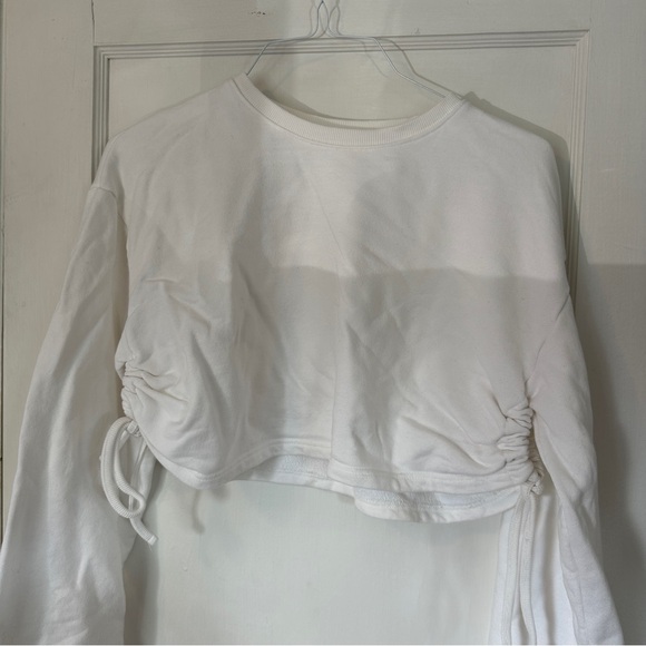 Oak and Fort white cropper sweatshirt - Picture 1 of 4